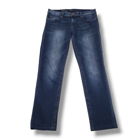 Kut from the Kloth Denim - Kut‎ from the Kloth Stevie Straight Leg Jeans Womens 8 Hemmed Mid Rise
